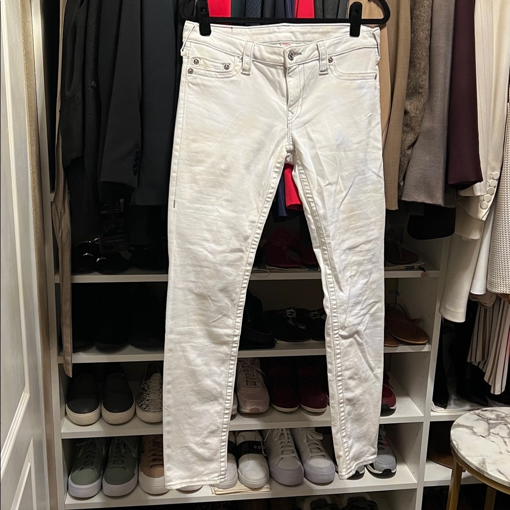True Religion Off-White Denim Jeans